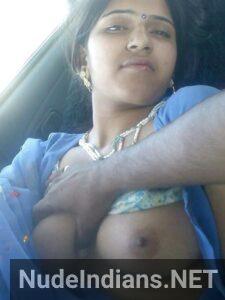 aunty boobs press in car min